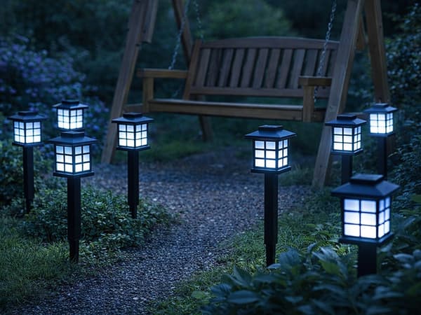 Solcellslampor 6 st LED med skymningssensor