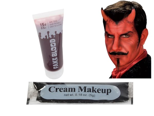 Face makeup devil kit för halloween makeup horn förklädnad