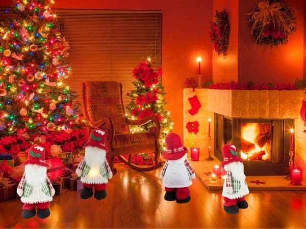 LED-tomte 30 cm - Belyst juldekoration