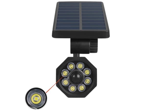 Solcellelampe 8 LED - Havelampe med sensor