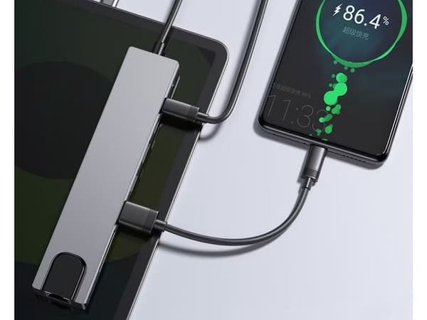 Adapter 8-i-1 USB-C - Thunderbolt, HDMI, SD og RJ45