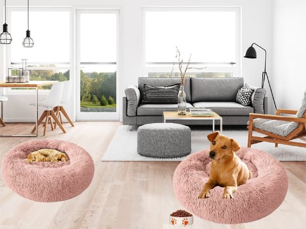 Fluffy hundeseng kattesengklær myk pute sofeseng 50cm