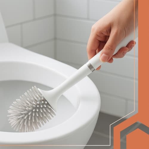 Silikoninen WC-harja - Säiliöllä - White