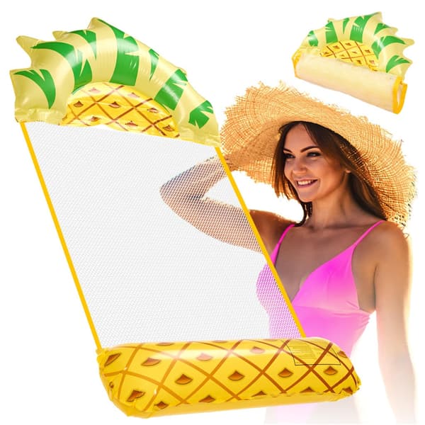 Poolmadrass med Nät - Pineapple
