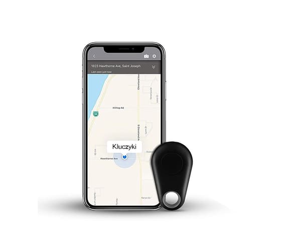 Nøglering telefon nøglelokalisering bluetooth nøglefinder sender - Sort