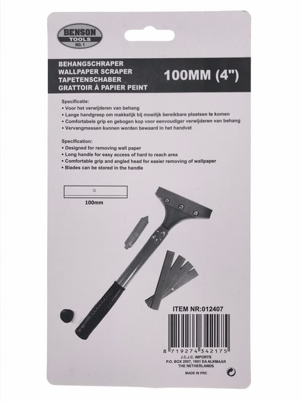 Tapetskrape 100 mm + 5 blader