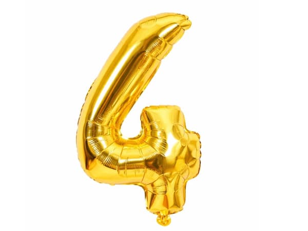 Folieballong siffra guld 66 cm