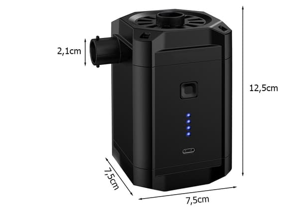 Elektrisk pump batteridriven 3 munstycken LED