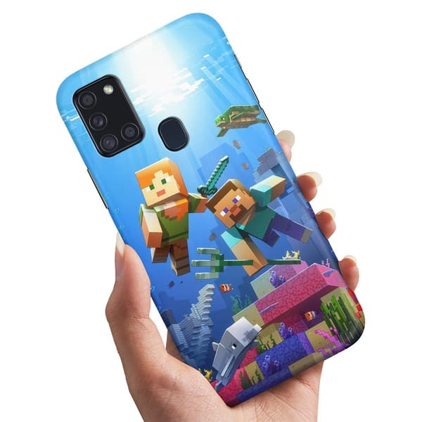 Deksel / Mobildeksel til Samsung Galaxy A21s - Minecraft