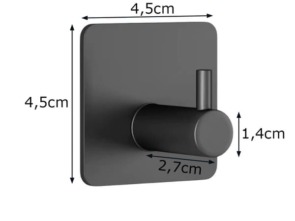 Selvklæbende metalkroge 4 stk.