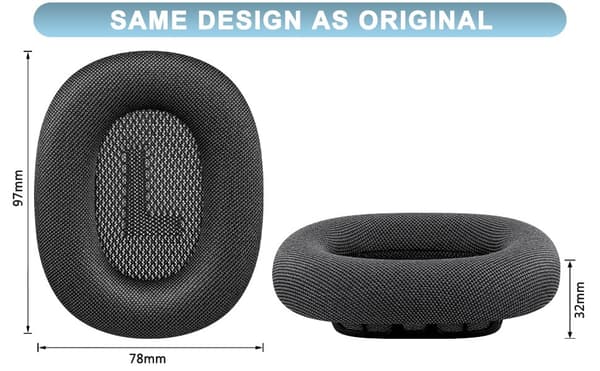 Øreputer til Apple AirPods Max - Erstatningsputer - Black