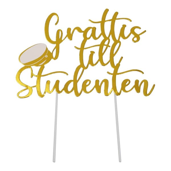 Kakepynt Gratulerer med Studenten – Caketopper