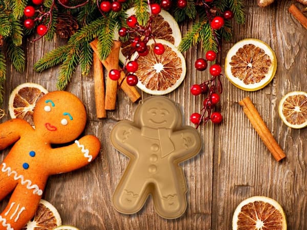 Stor silikonkakeform for julekake
