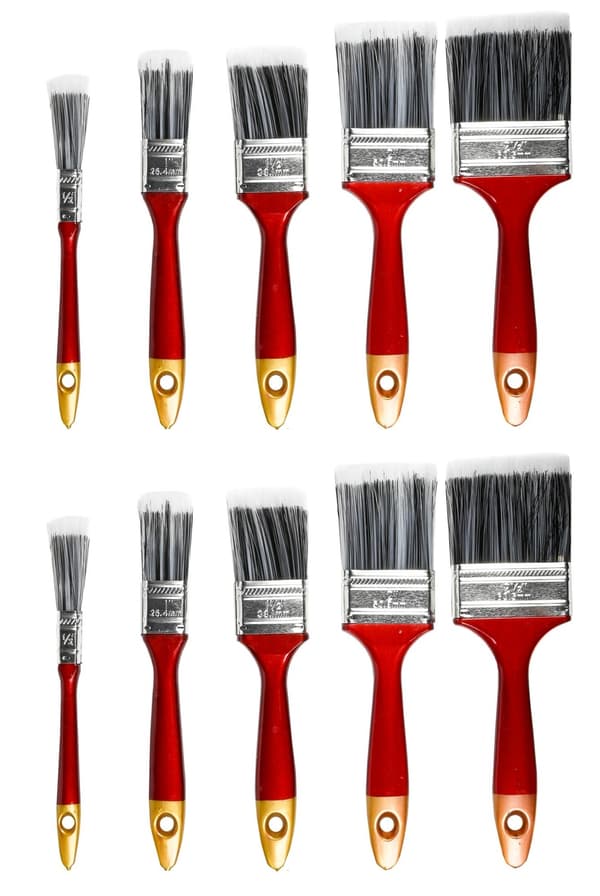 Penselsett syntetisk 10-pakning flat