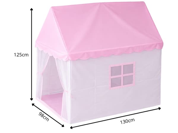 Lektält slott rosa stort