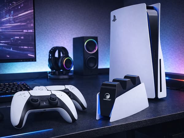 Dobbelt ladestation til PS5-controllere