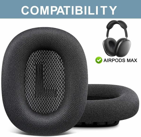 Ørepuder til Apple AirPods Max – Erstatningspuder - Black