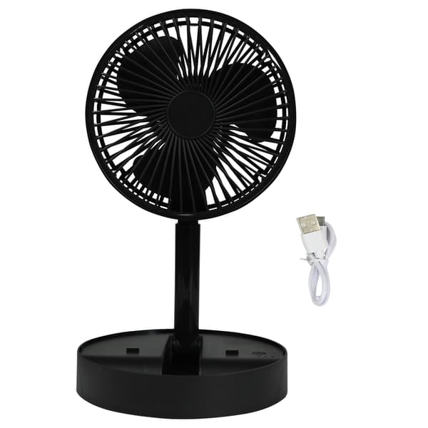 Ventilator sammenklappelig genopladelig sort