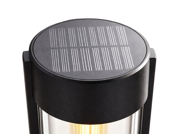 Solcellelampe LED stolpe varmhvit