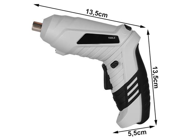 Skrutrekker mini - 45 deler med bits og USB-lading