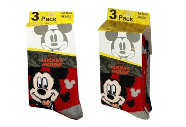Mickey Mouse Børnestrømper / Strømper til Børn - 3-pak - 31/34