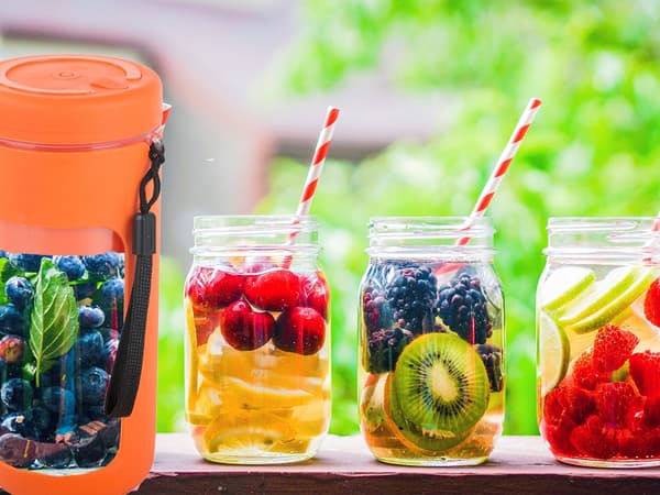 Bærbar USB trådløs smoothieblender, isknuser, rem