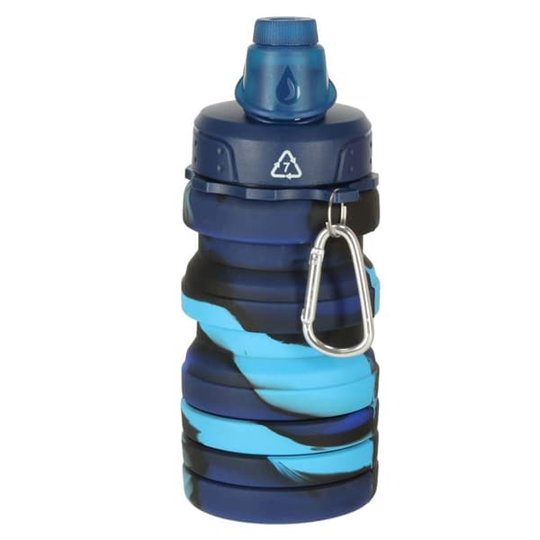 Vattenflaska Hopfällbar - 500 ml - Blue