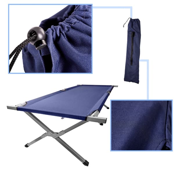 Solseng / Campingseng - Sammenklappelig - Blå