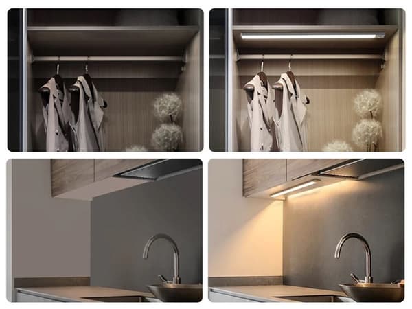 USB-lampe 30 cm - Sensorstyret belysning med klemme