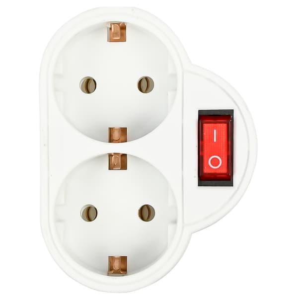 Kaksoispistorasia virtakytkimellä - 3500 W