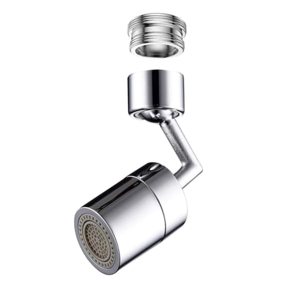 Munnstykke til kran i messing – 720° roterende adapter
