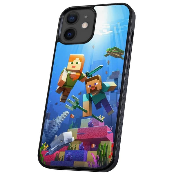 iPhone 12/12 Pro - Deksel/Mobildeksel Minecraft