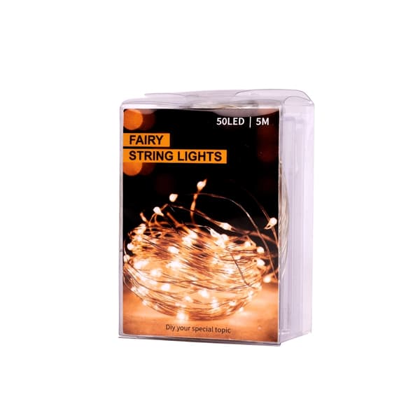 Lyskæde / LED-kæde - 5m - Kold hvid