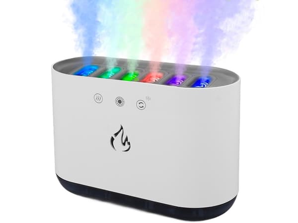 Luftfugter LED - Diffuser med RGB-lys og 6 dyser
