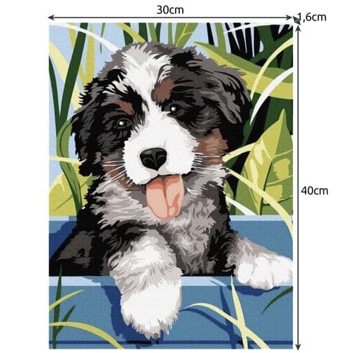 Mal Efter Tal Kit - 40x30cm - Hund