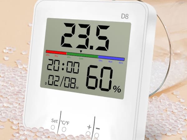 Väderstation digital - Termometer, hygrometer och klocka