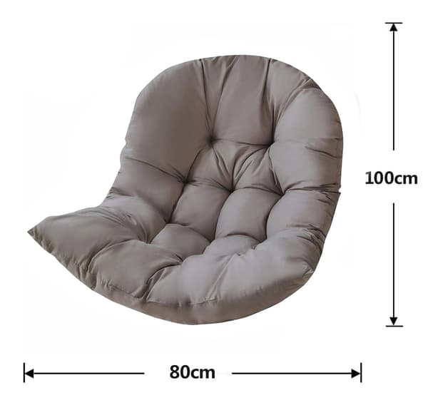 Dyna til hængestol – Stolsdyna 80×100 cm - 2-Pack Grey