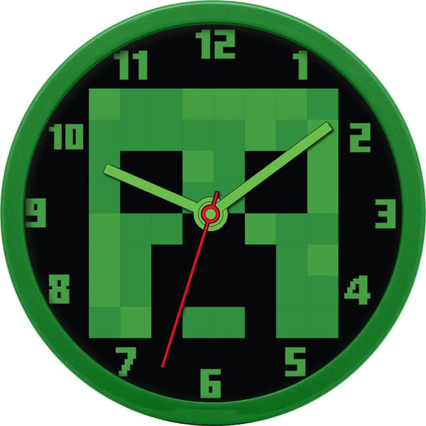 Minecraft Grønt vægur 25 cm