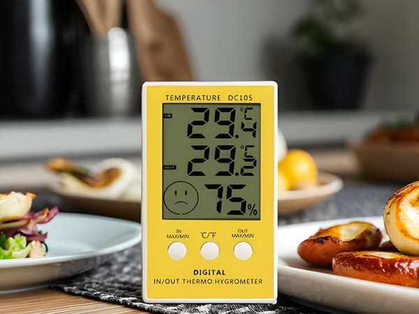 Digital termometer hygrometer med sond in/ut