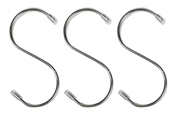 S-koukku litteä 70 mm 3 kpl