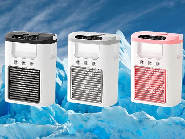 Ventilator med luftfugter - LED-belysning, 3 hastigheder