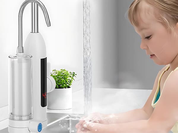 Vattenvärmare 3000 W - Kran med LCD-display