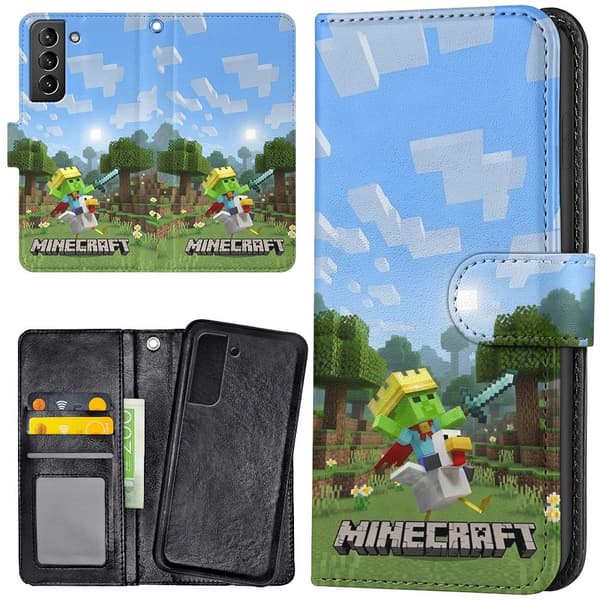 Samsung Galaxy S22 Plus - Lommebok Deksel Minecraft
