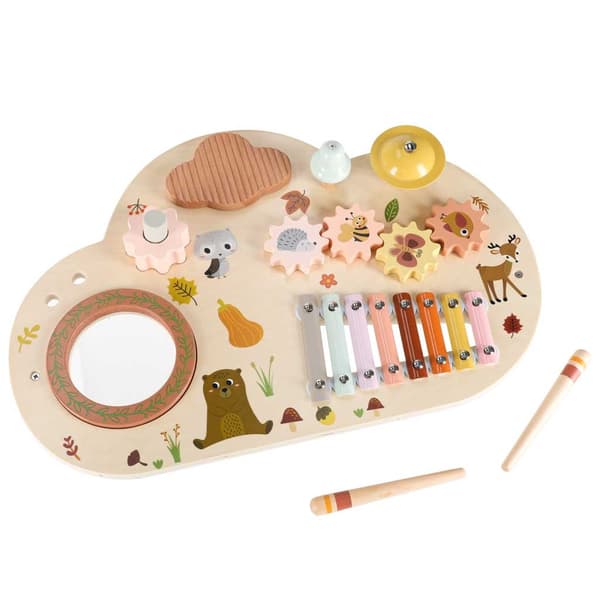 Träbord musikbräda cymbaler