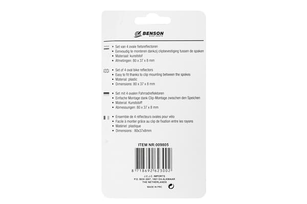 Egerreflekser ovale 4-pak