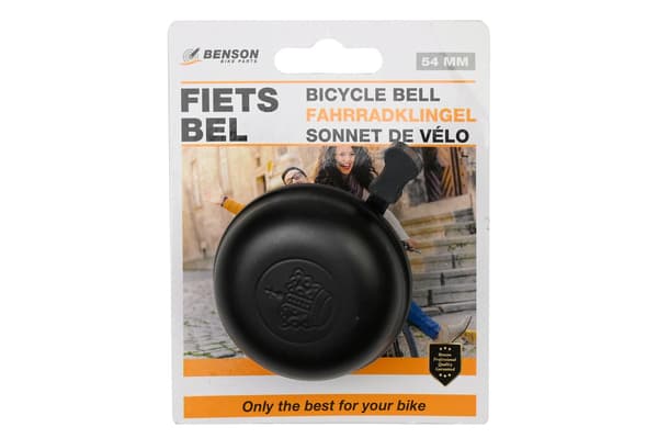 Cykelklokke 54 mm mat sort