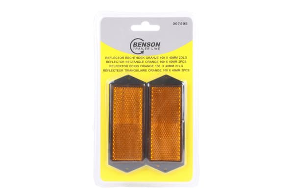 Reflektor rektangulär orange 103 x 40 mm 2 st E4