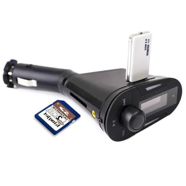 FM-sender / MP3 med USB & Svarfunktion - SD-Kort - Til Bil