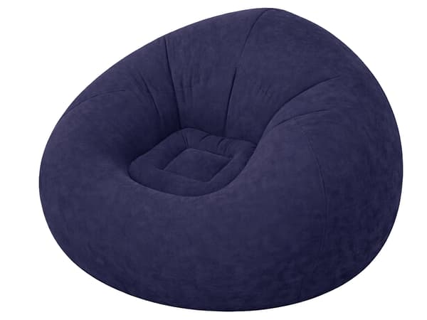 Oppustelig puf velour