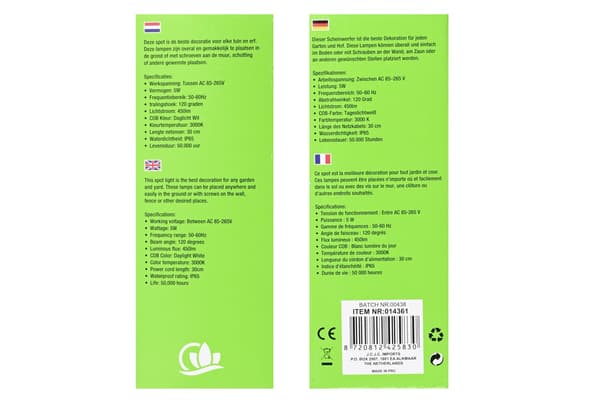 LED-puutarhavalaisin IP65